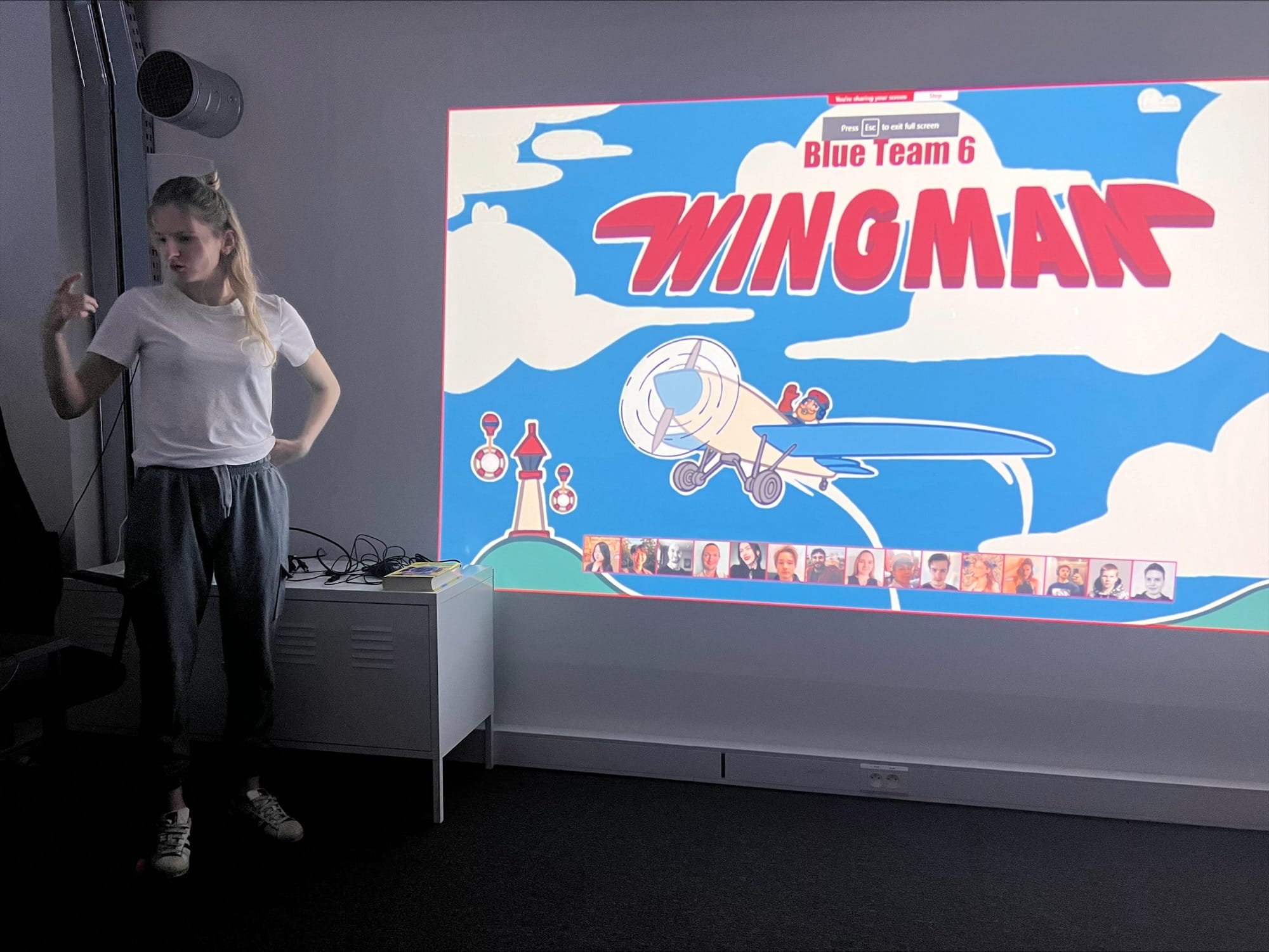 Futuregames Game Programming student Kamila Kuźmiuk is holding a presentation