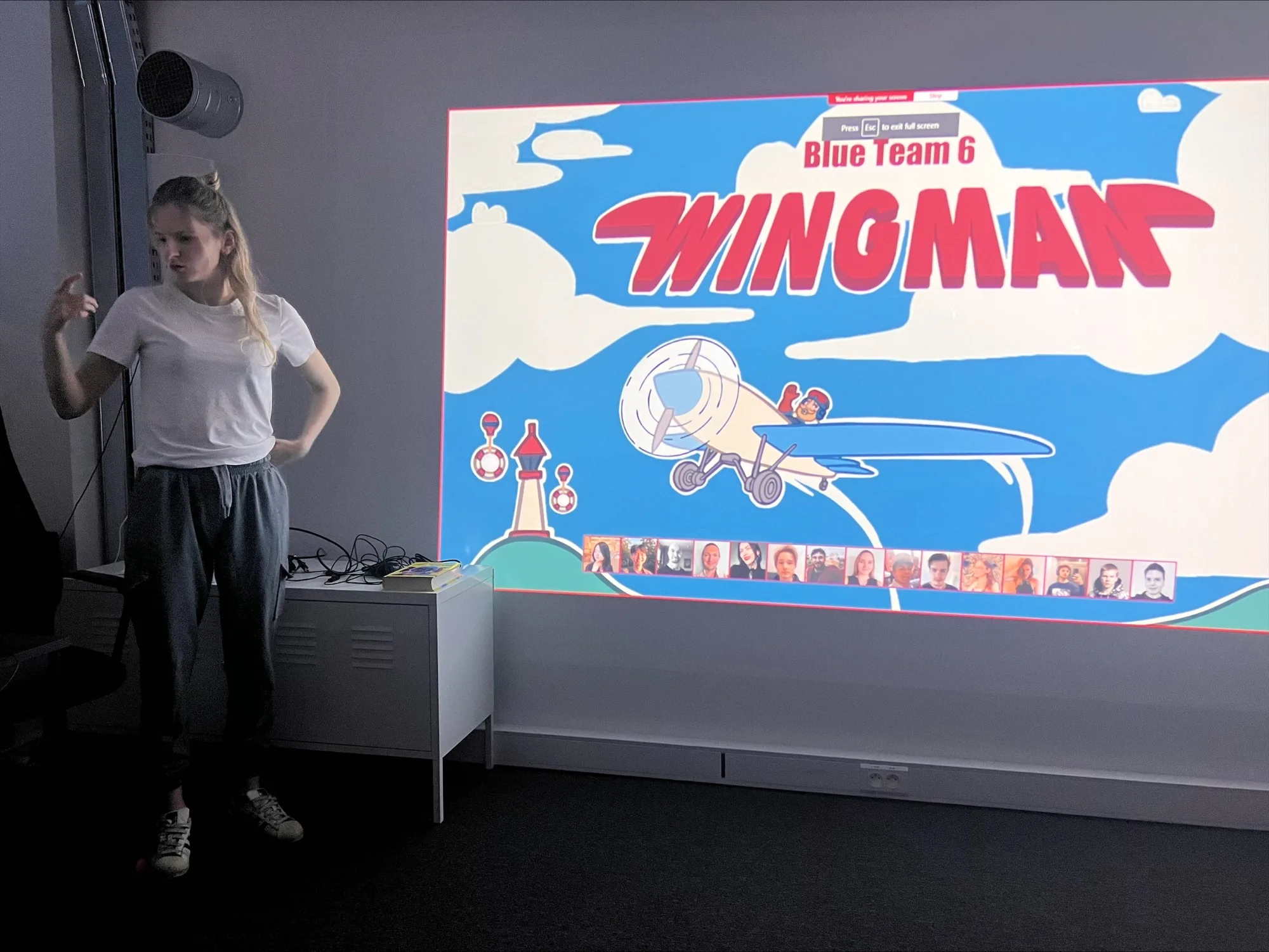 Futuregames Game Programming student Kamila Kuźmiuk is holding a presentation