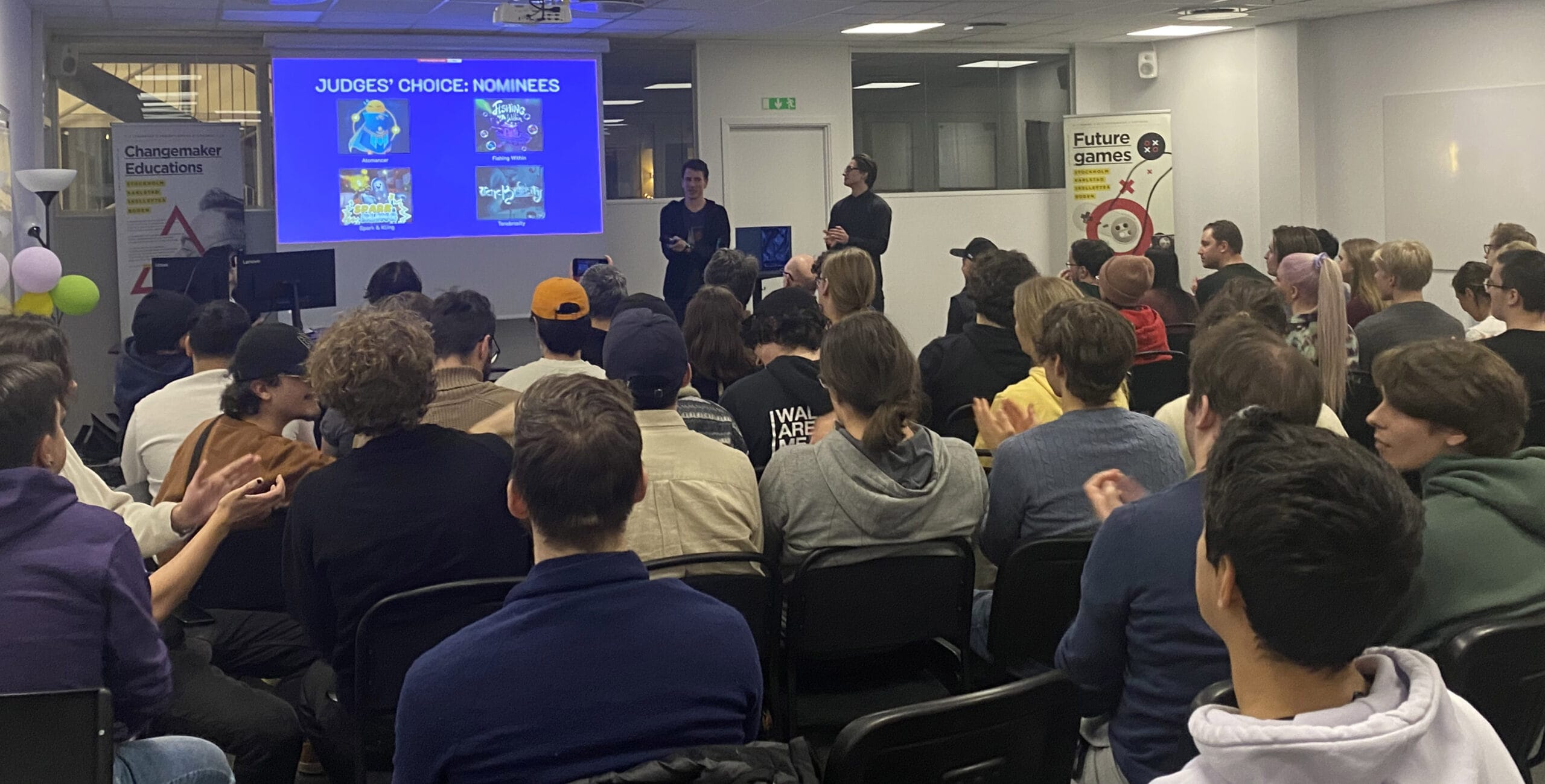 Futuregames Awards entries are presented to the students.
