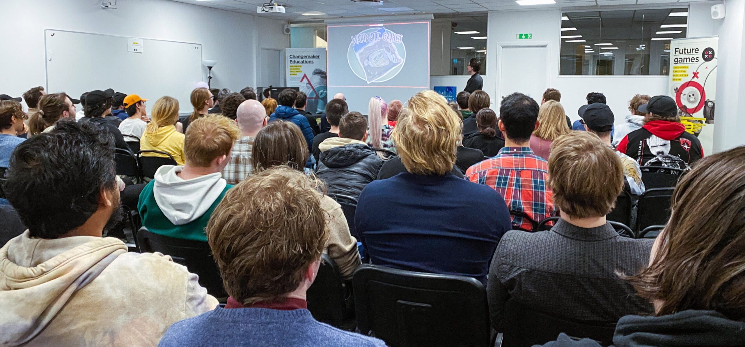 Futuregames Awards entries are presented to the students.