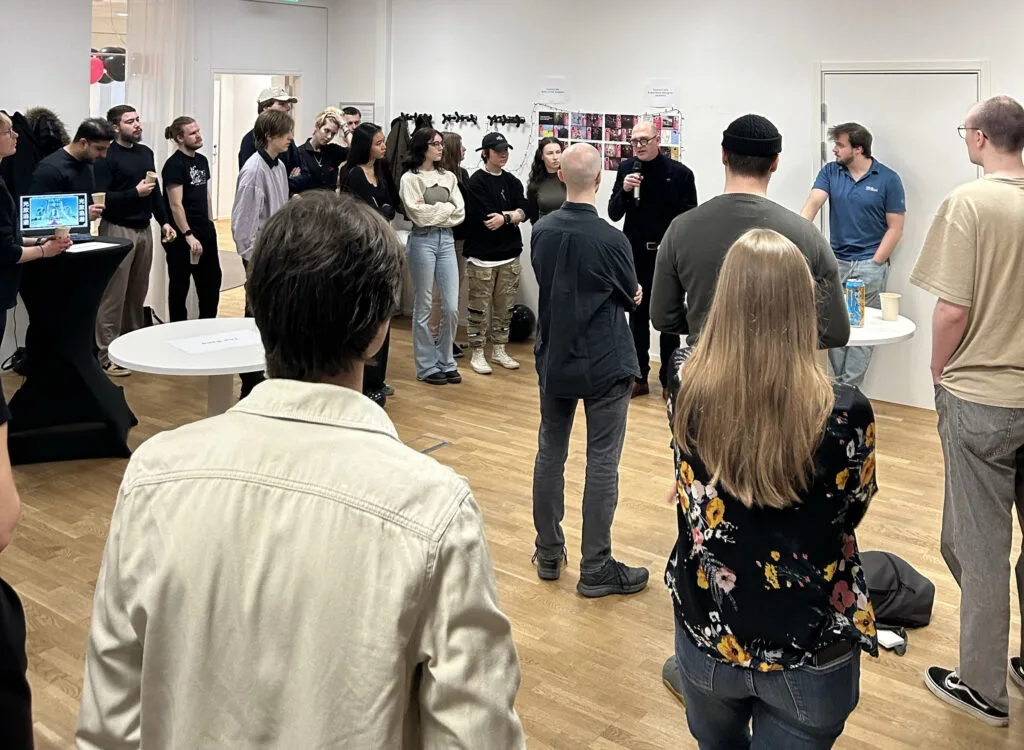 Futuregames staff and industry people at an event at Futuregames Karlstad.