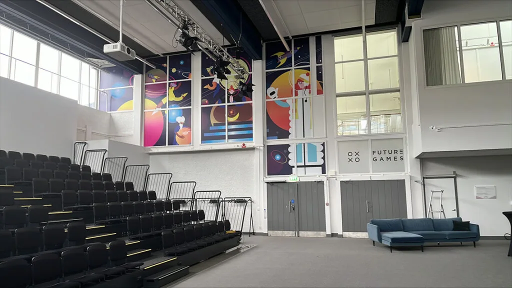 Image of auditorium at Futuregames Umeå.