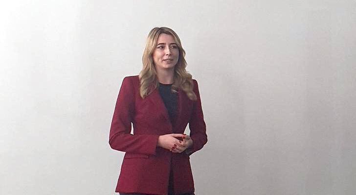 Tatiana Simonovici hosting the the WIG (Women in Games) Ambassadors breakfast.